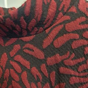 Anthropologie dark red and black dress.